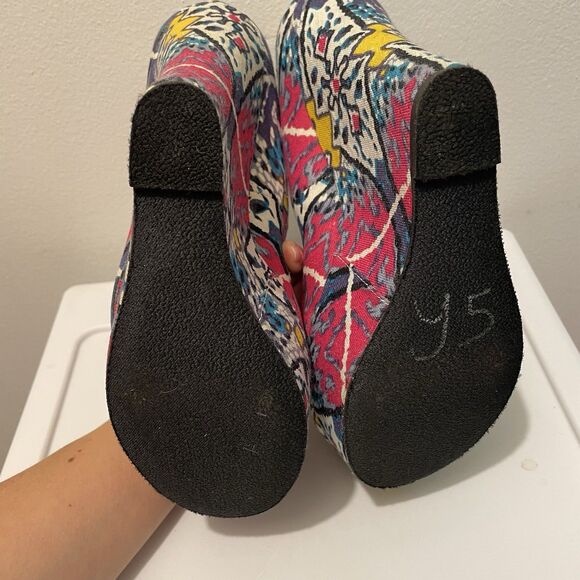 Steve Madden Pammyy Wedge Multi-Color Heel Women’s 7.5M Boho Aztec Retro Pop Art - Picture 7 of 9